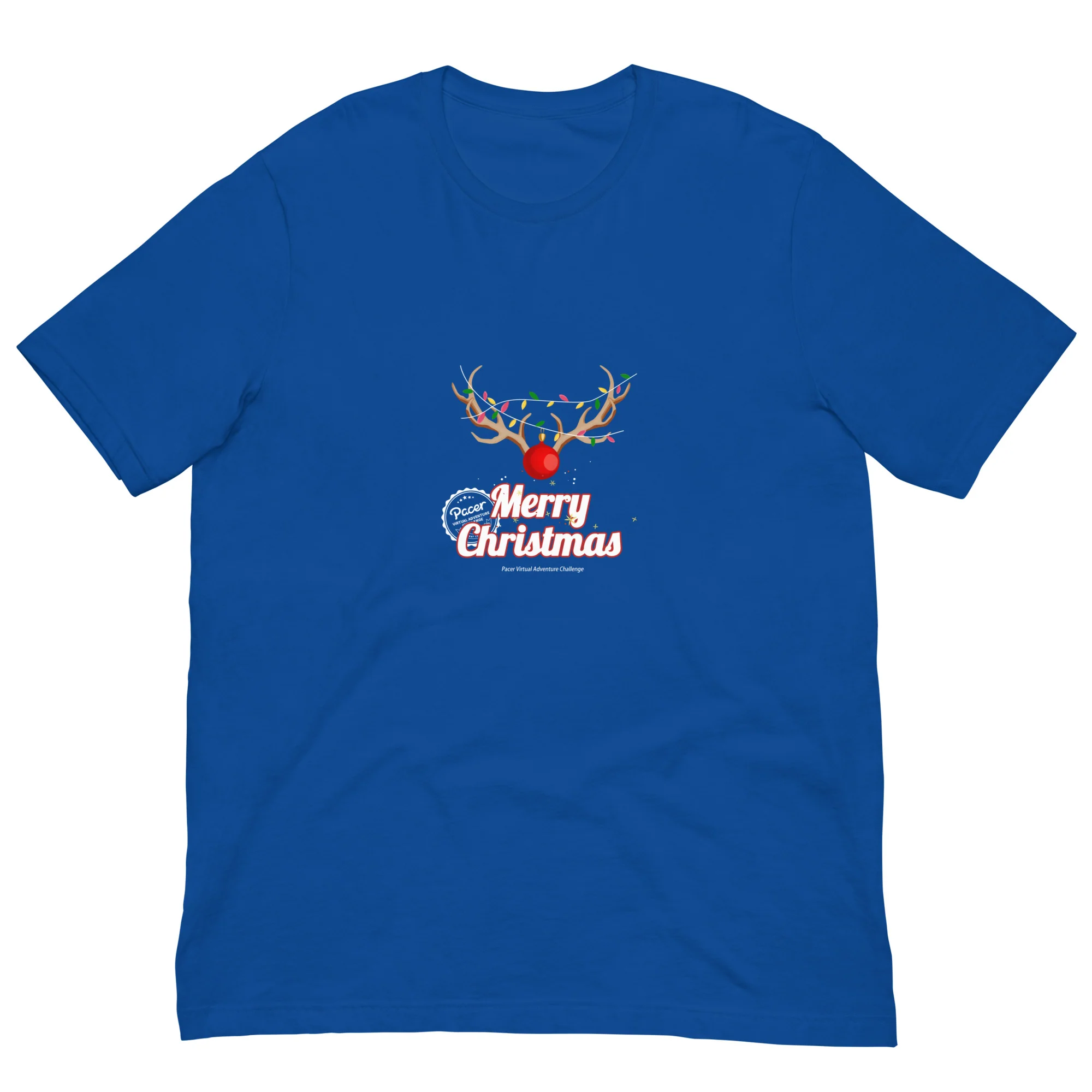 Merry Christmas Reindeer Virtual Races Unisex t-shirt - Image 3