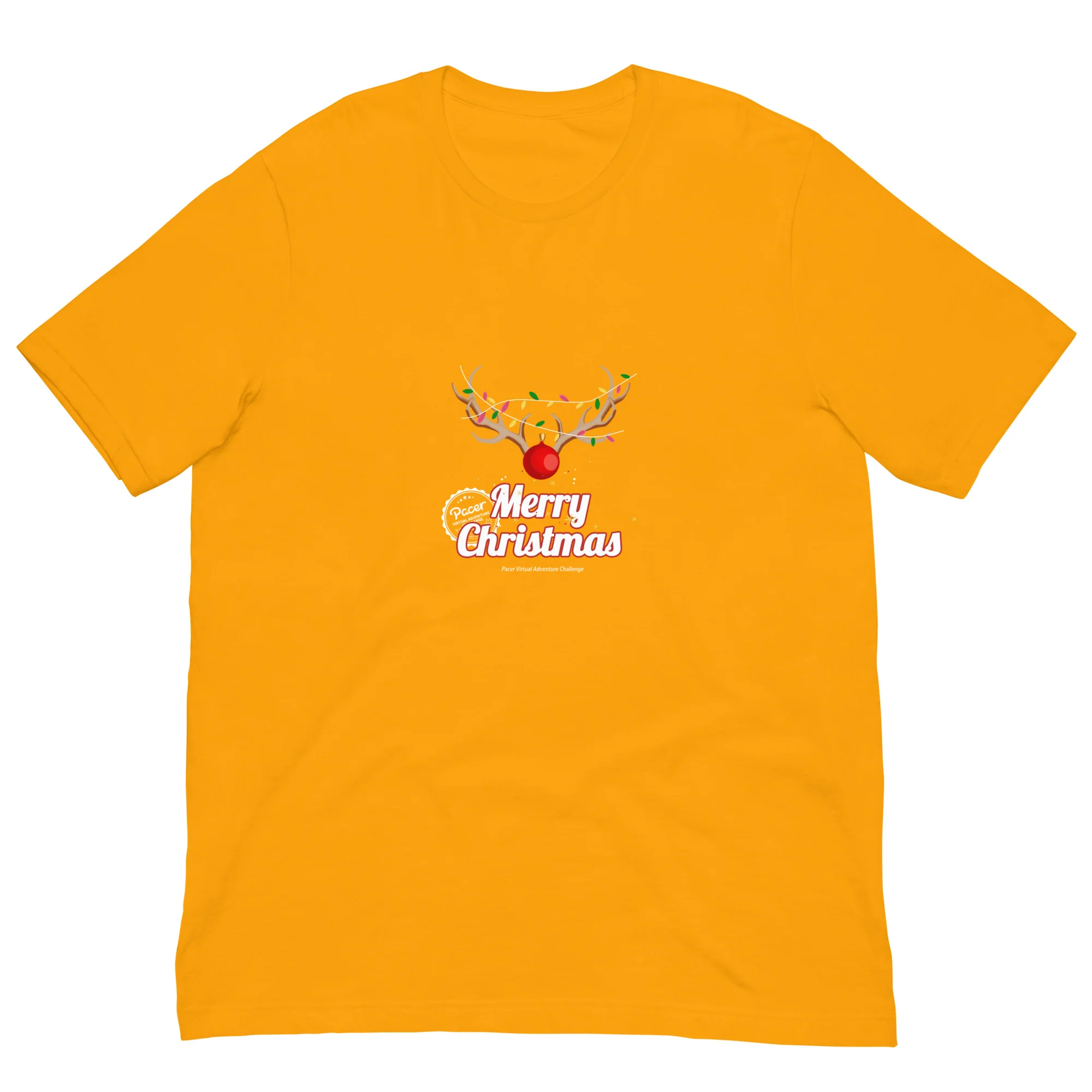 Merry Christmas Reindeer Virtual Races Unisex t-shirt - Image 5