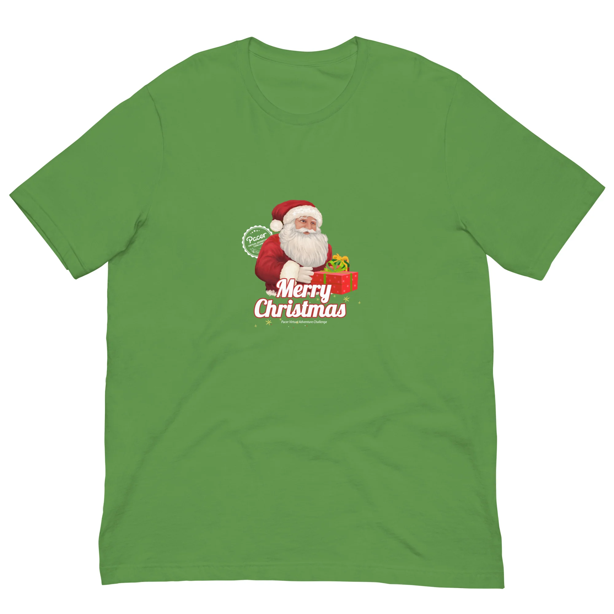 Merry Christmas Santa Claus Virtual Races Unisex t-shirt - Image 2