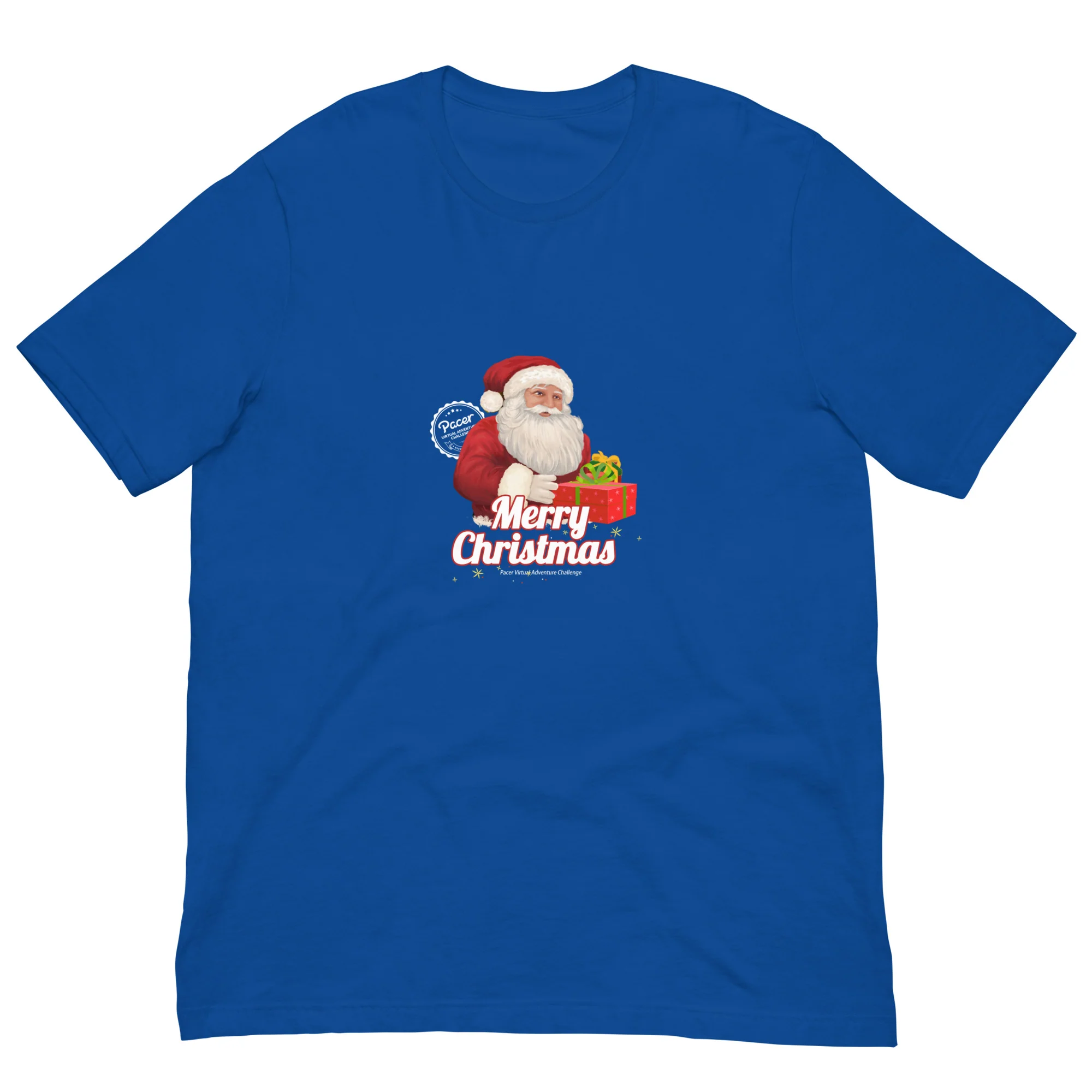 Merry Christmas Santa Claus Virtual Races Unisex t-shirt - Image 4