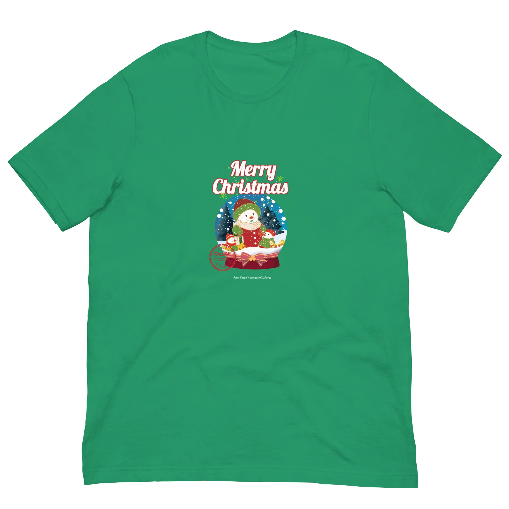 Merry Christmas Snowman Virtual Races Unisex t-shirt - Image 4