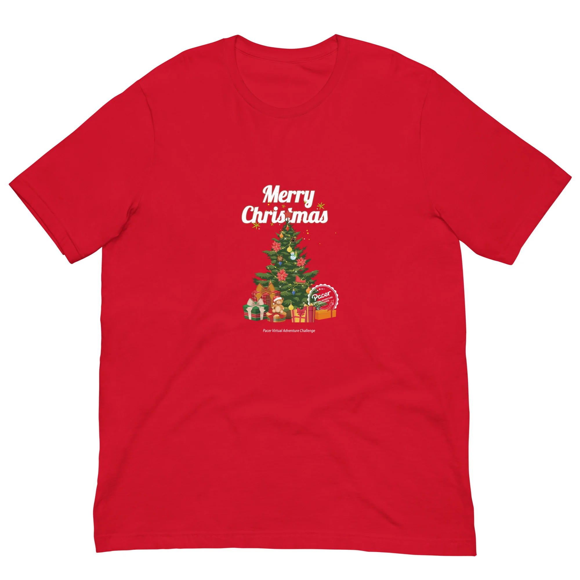 Merry Christmas Tree Virtual Races Unisex t-shirt - Image 2