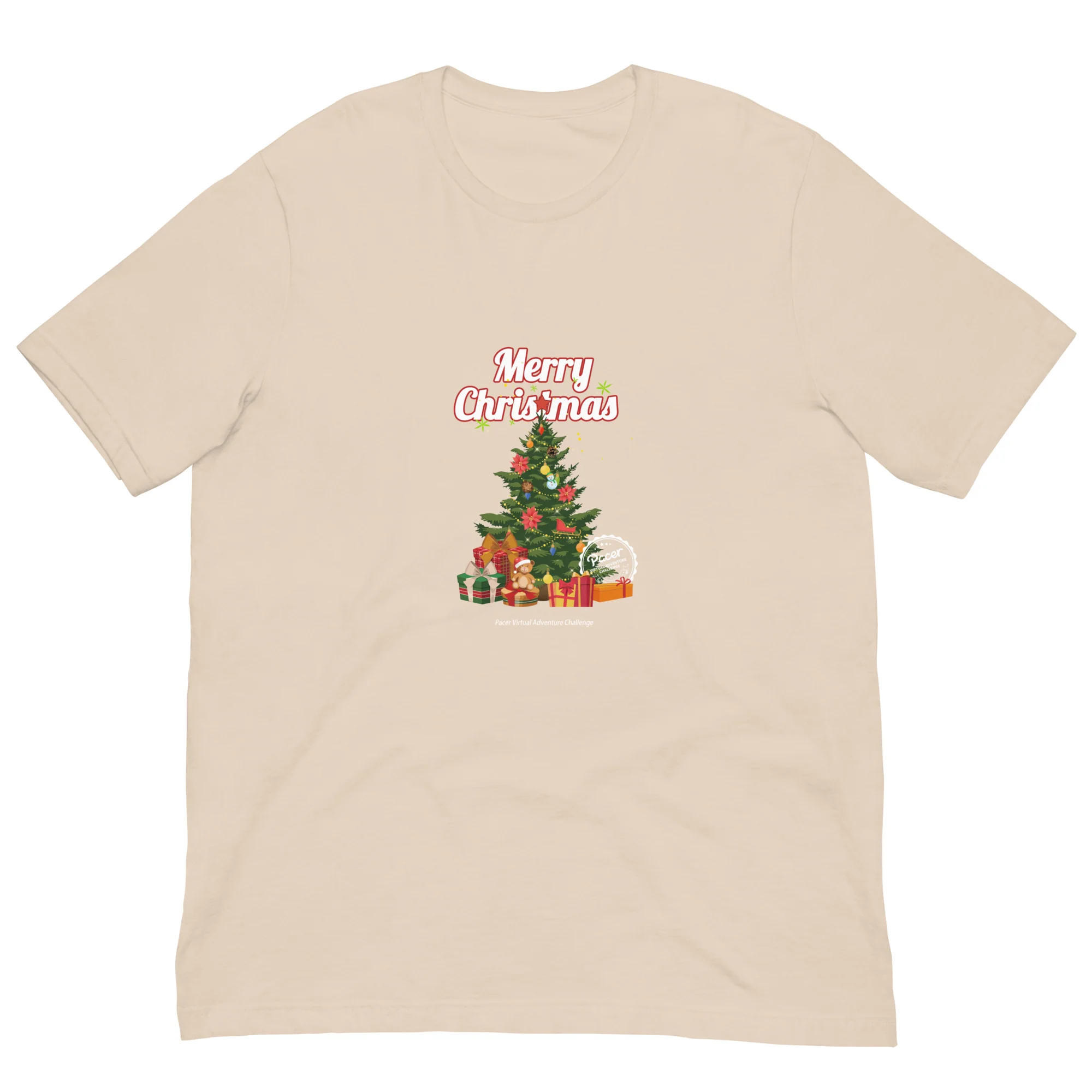 Merry Christmas Tree Virtual Races Unisex t-shirt - Image 3