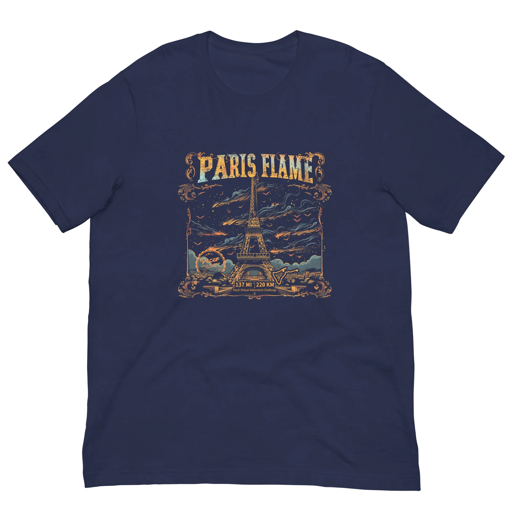 Paris Flame Virtual Challenge Unisex t-shirt - Image 2