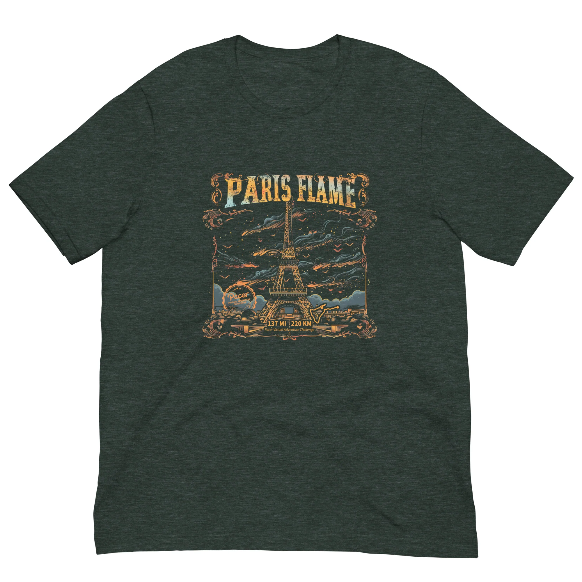 Paris Flame Virtual Challenge Unisex t-shirt - Image 4