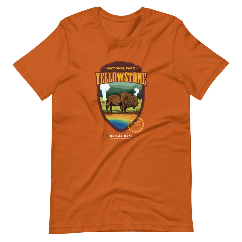Yellowstone National Park Virtual Challenge Unisex T-Shirt - Image 4
