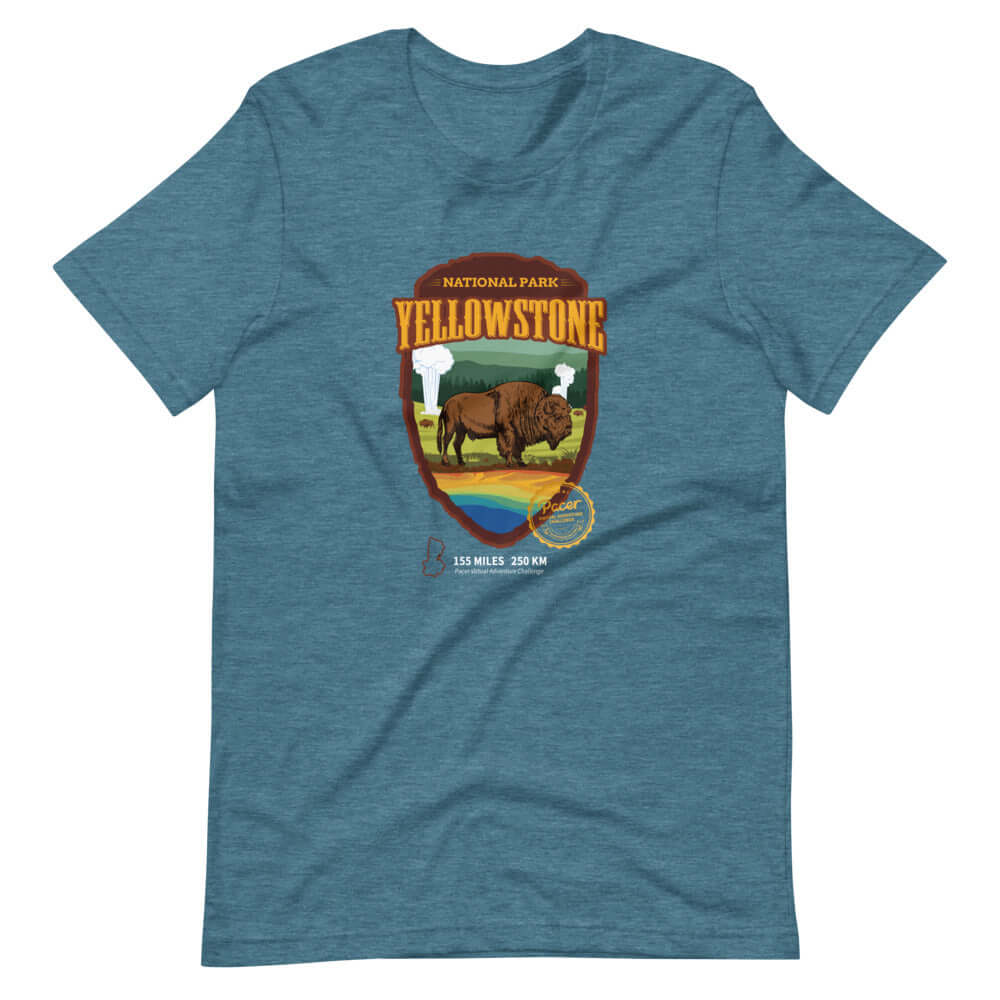 Yellowstone National Park Virtual Challenge Unisex T-Shirt - Image 5